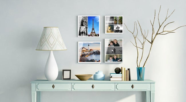 Blue turqoise console table interior
